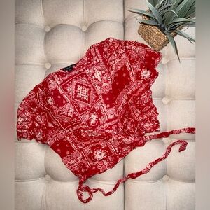 ♥️Final Price. Paisley Wrap Crop Top